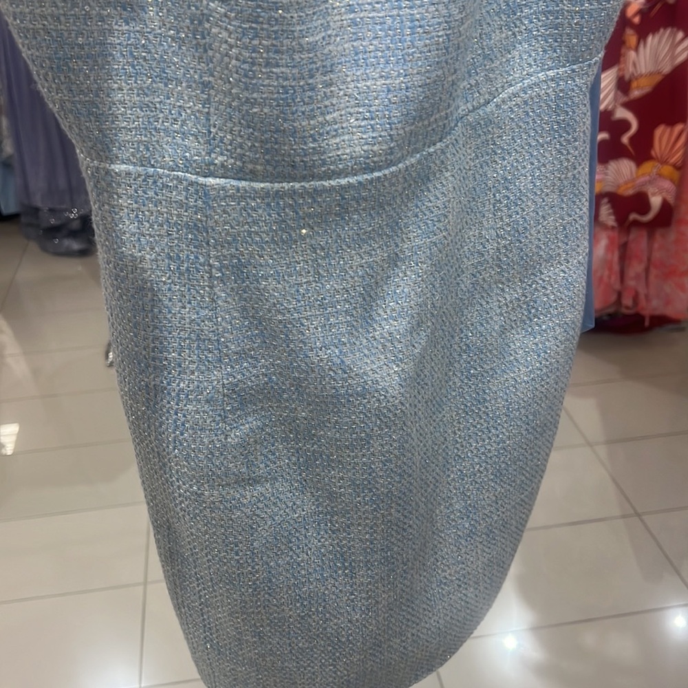 Light Blue Tweed Lulus dress small - Picture 4 of 6